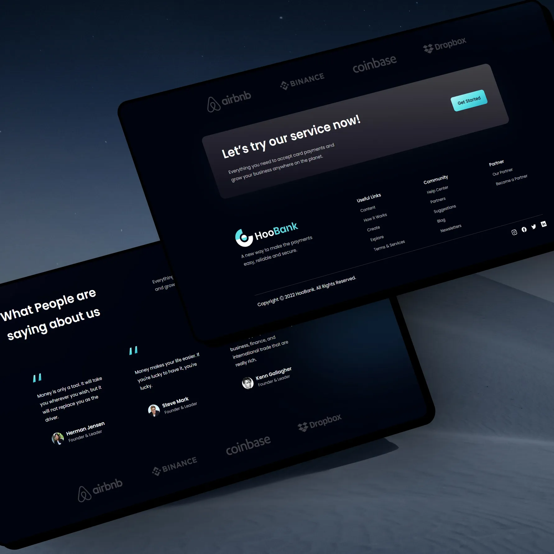 HooBank interface, screen 4