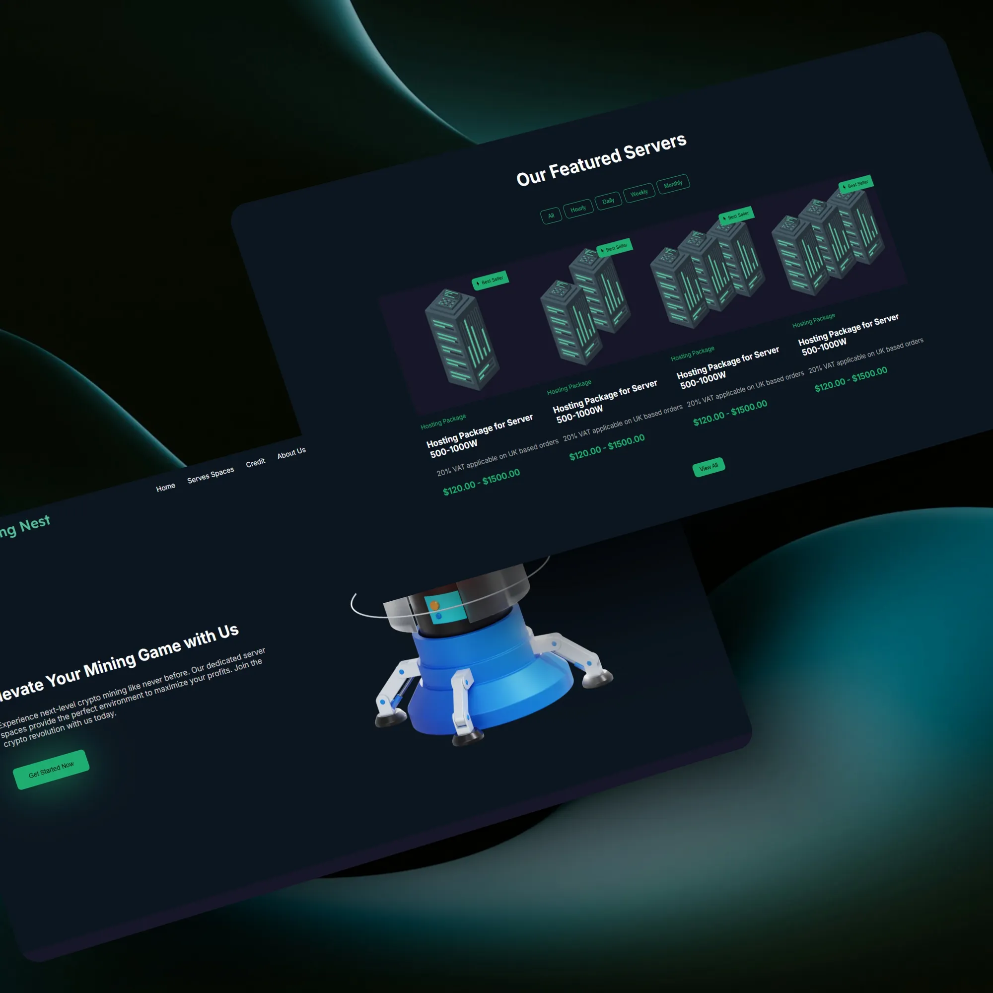 Mining Nest page, screen 2