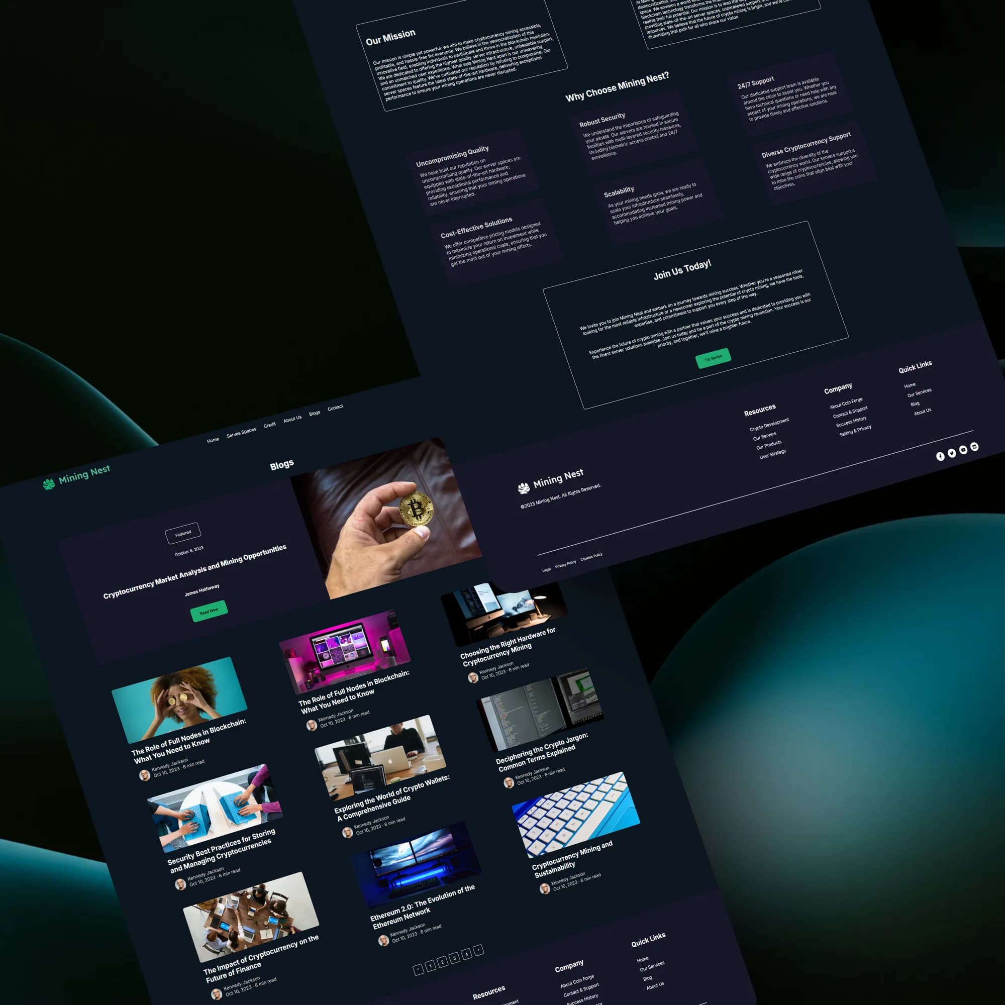 Mining Nest page, screen 5