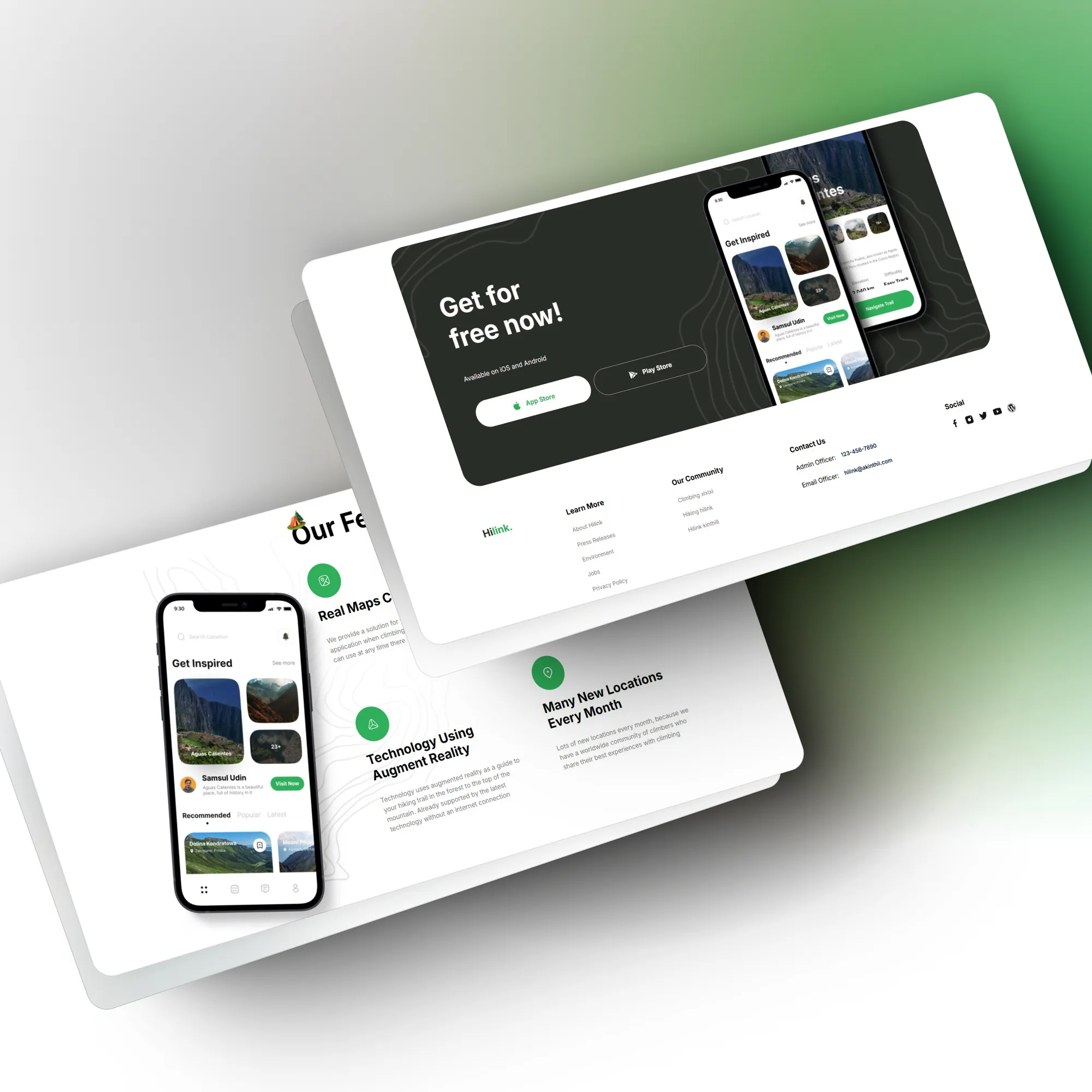 Putuk landing page, screen 4